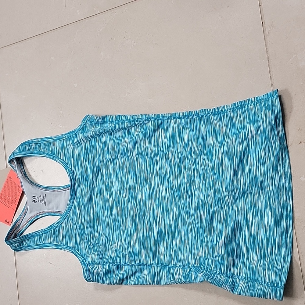 H&M Teal Patterned Tank Top